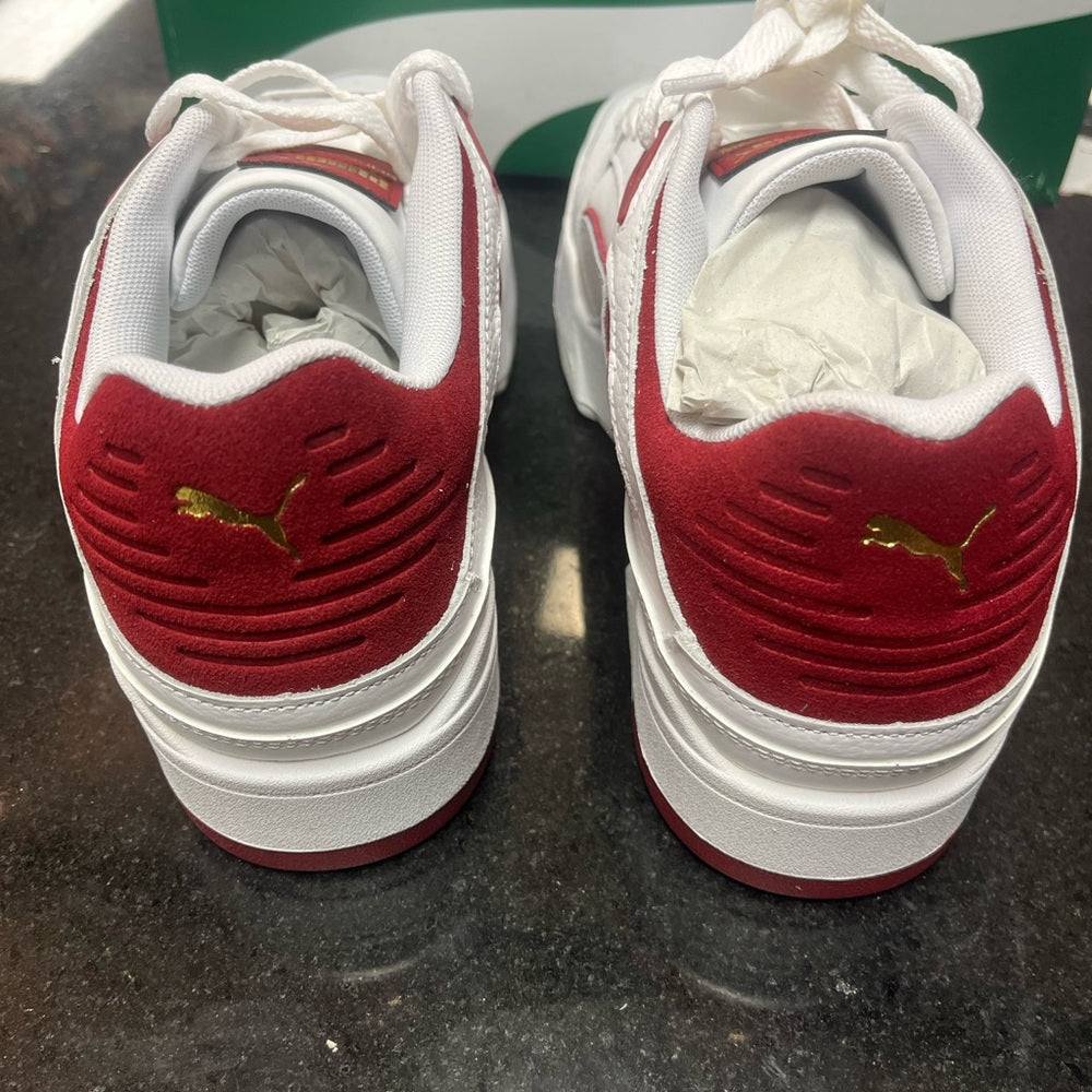 Puma lows Sz Various white & maroon