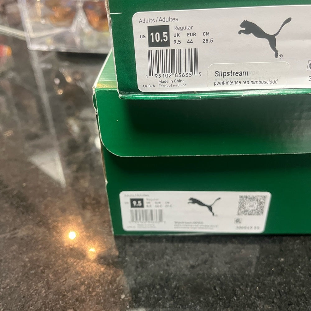 Puma lows Sz Various white & maroon