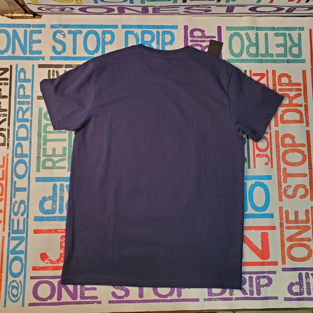 Akoo graphic tee sz large navy blue