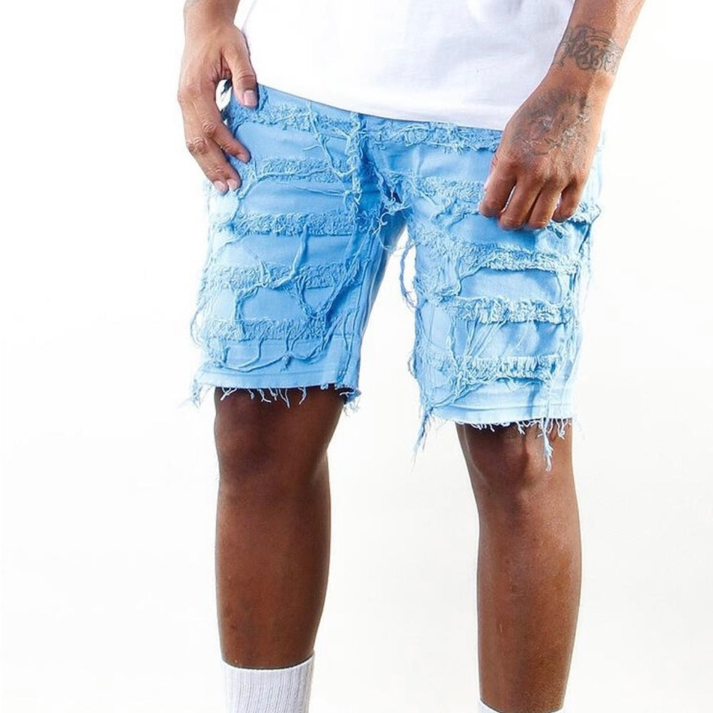 Sz Various ripped jean shorts light blue copper 9