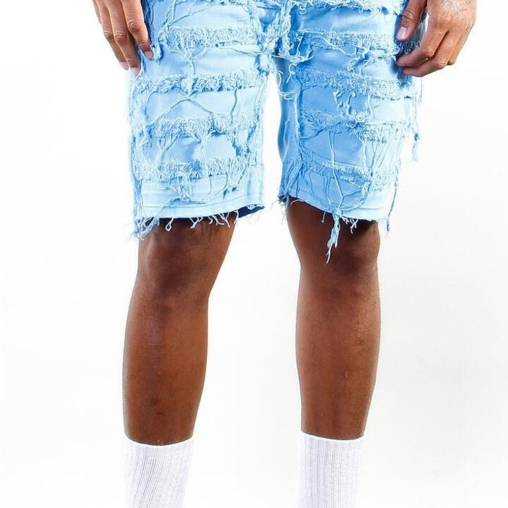 Sz Various ripped jean shorts light blue copper 9