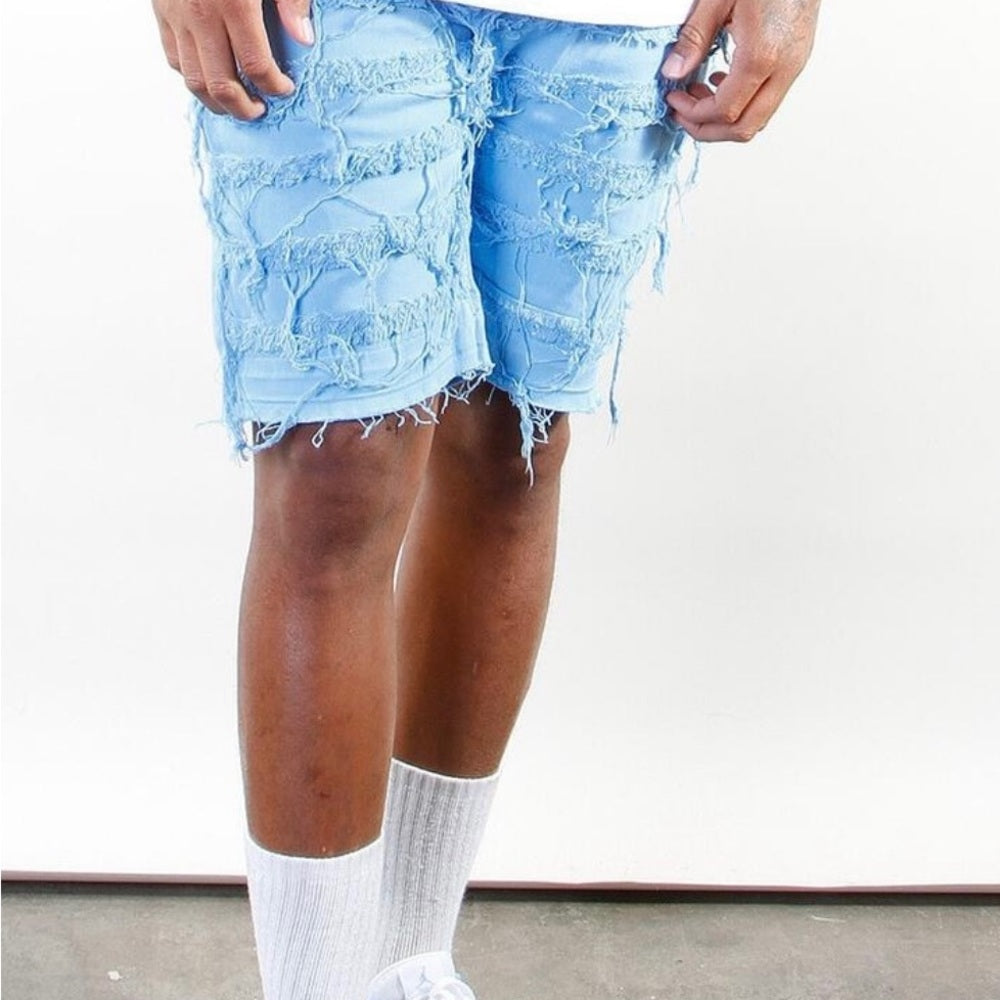 Sz Various ripped jean shorts light blue copper 9