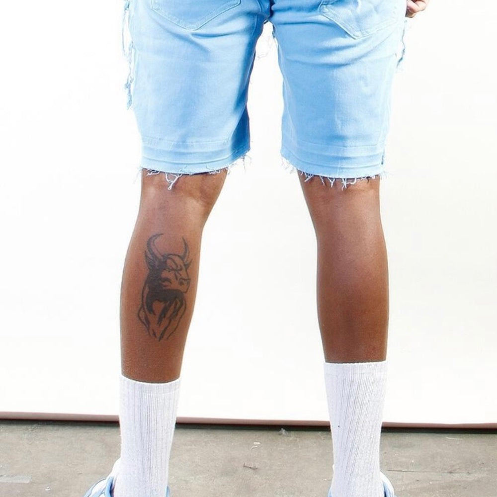 Sz Various ripped jean shorts light blue copper 9