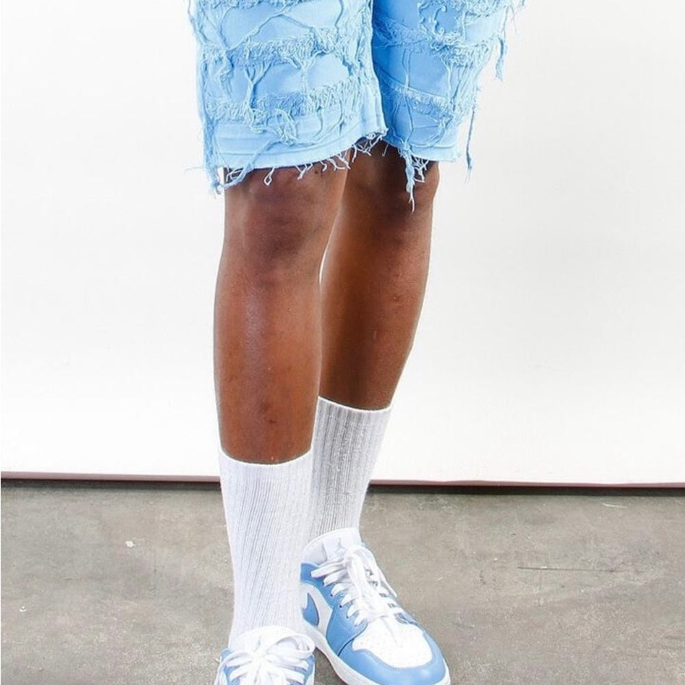 Sz Various ripped jean shorts light blue copper 9