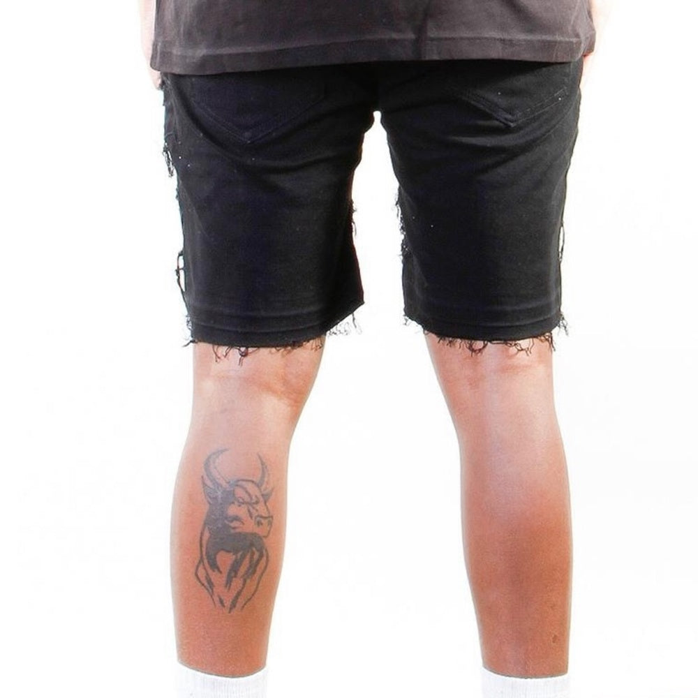 Cooper 9 black denim shorts Sz Various