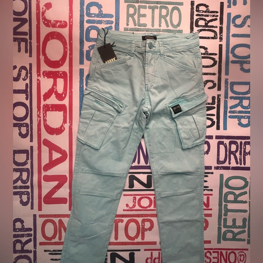 Sz Various teal blue cargos side pockets