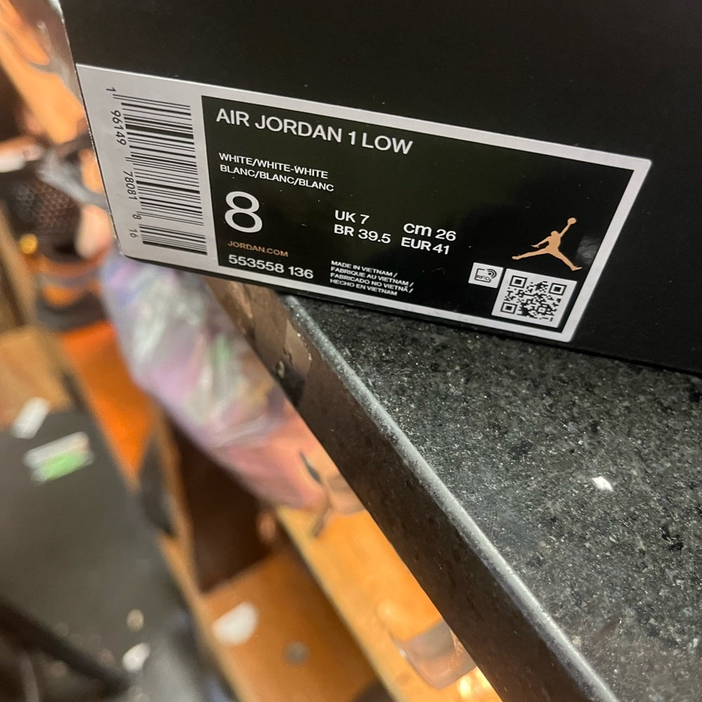 Sz Various Jordan 1 lows white