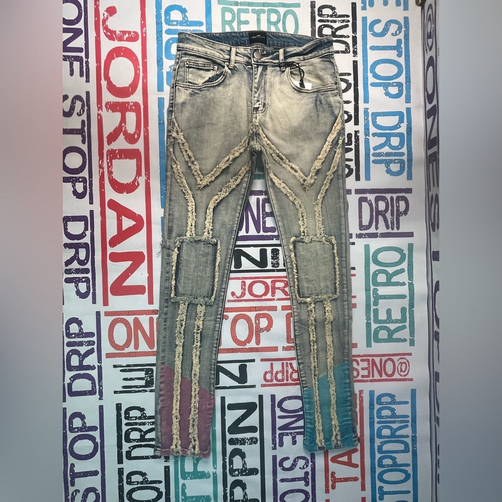 Sz Various ankle paint denim jeans