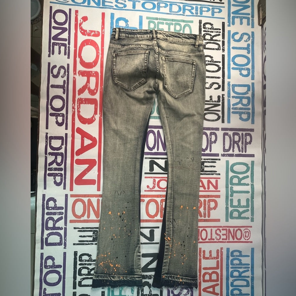 Sz Various pattern denim stacks jean