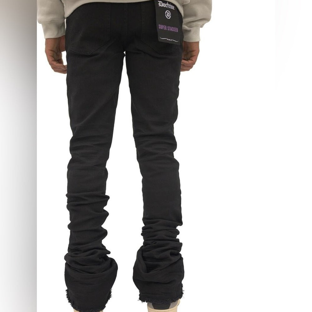 Sz Various denim black super stacks jeans