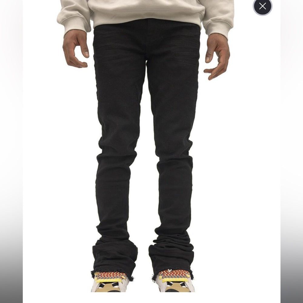 Sz Various denim black super stacks jeans