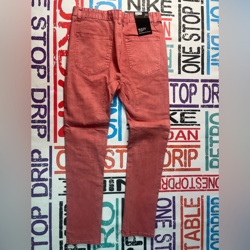 Pink denim jean pants Sz Various