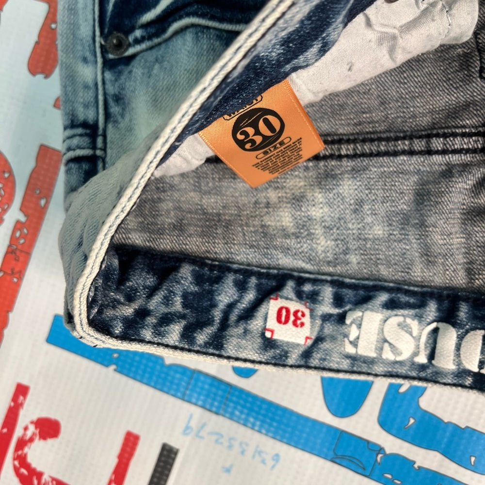 Sz Various denim jean shorts light blue