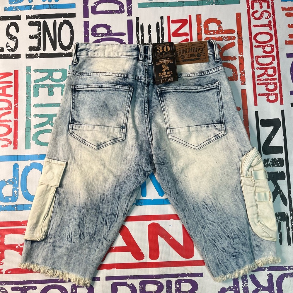 Sz Various denim jean shorts light blue