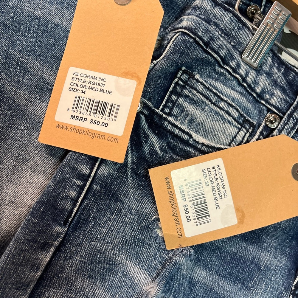 Sz Various kilograms jean shorts light blue