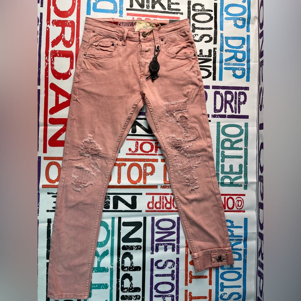 Sz various pink ripped jeans