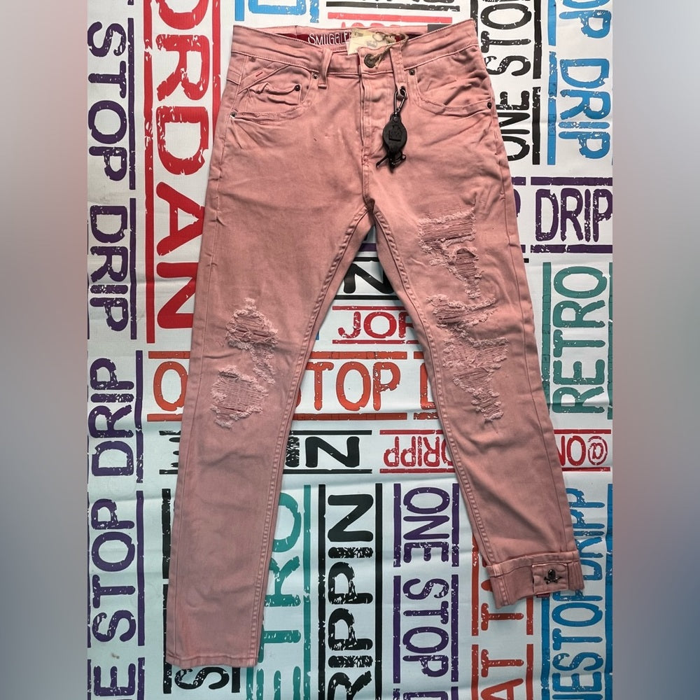 Sz various pink ripped jeans