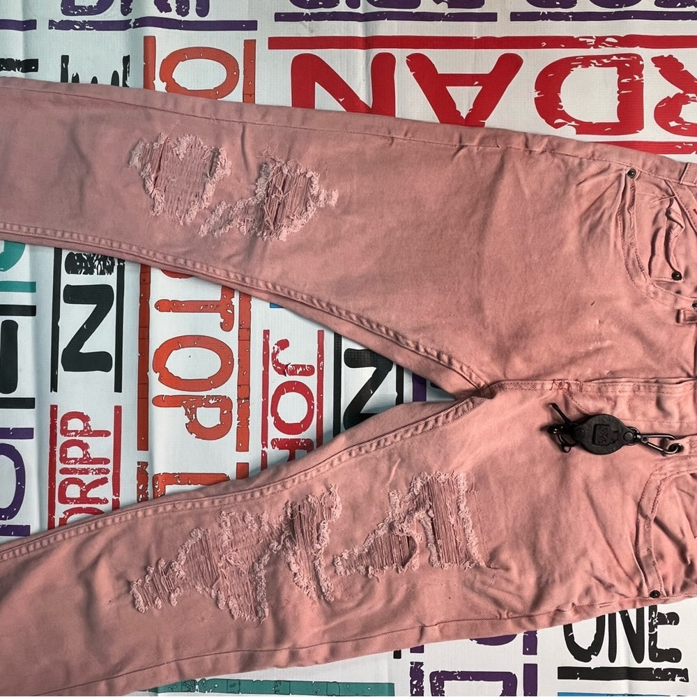 Sz various pink ripped jeans
