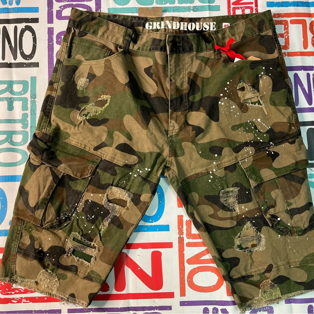 Sz various cargo camo splash shorts
