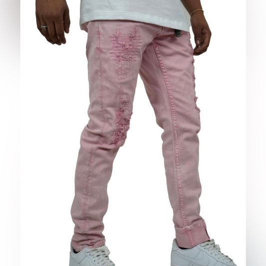 Sz various pink ripped jeans