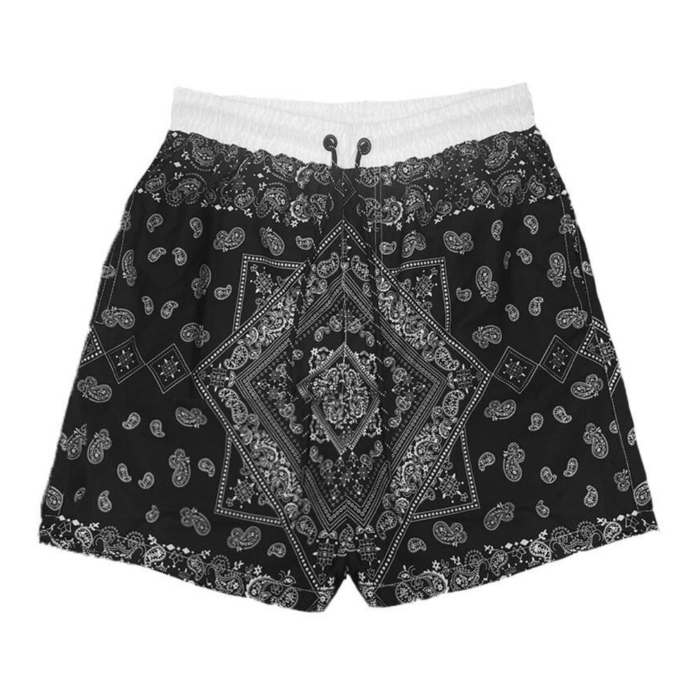 Black bandanna swim shorts Sz Various