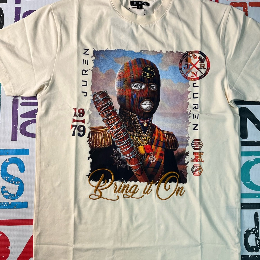Juren graphic tee sz Various cream
