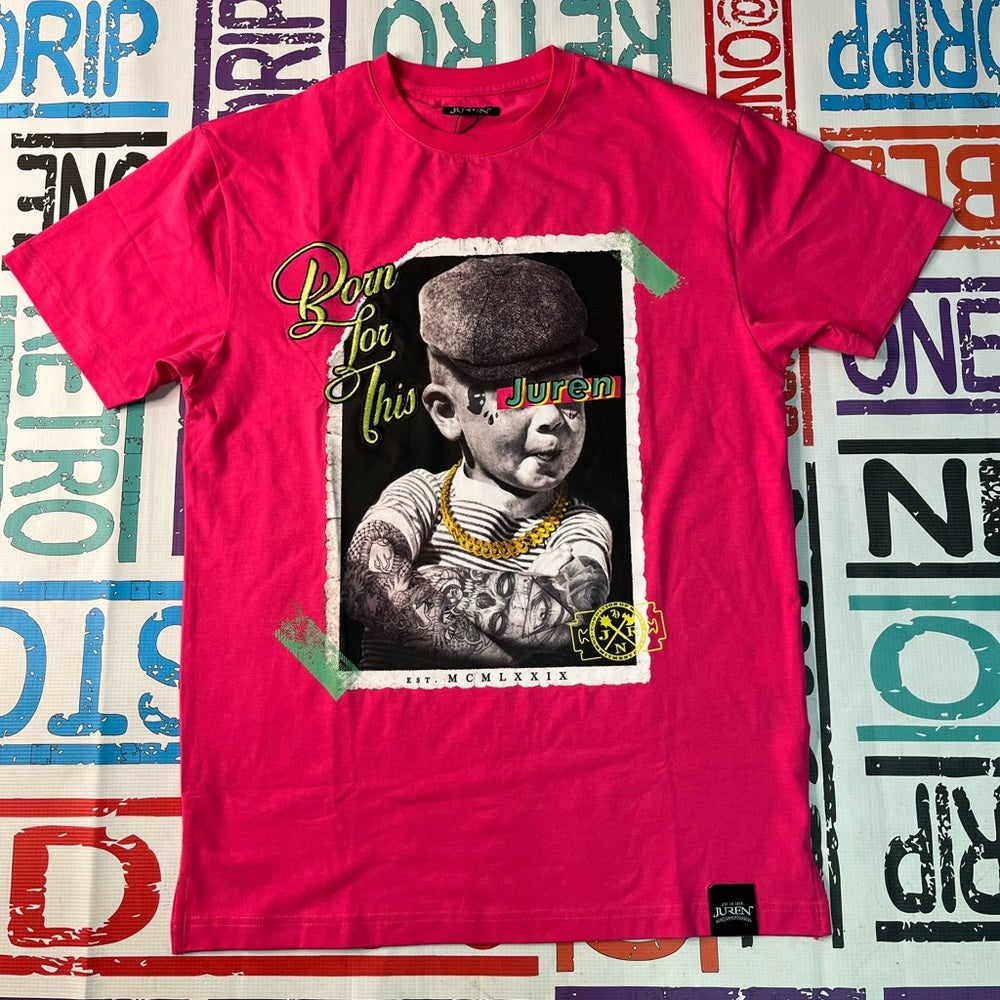 Juren graphic tee sz Various hot pink