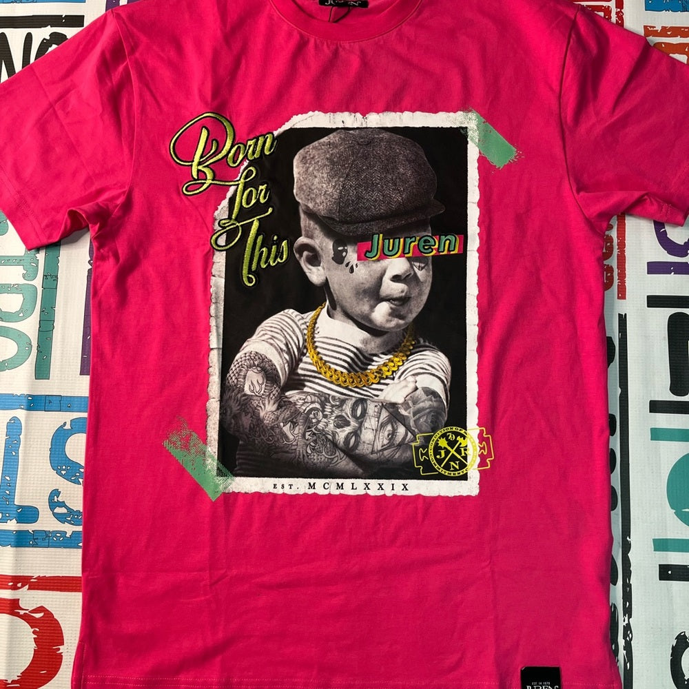 Juren graphic tee sz Various hot pink