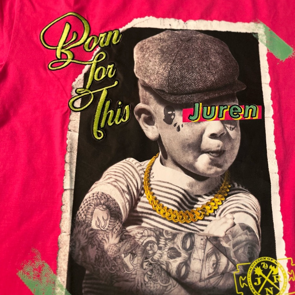 Juren graphic tee sz Various hot pink