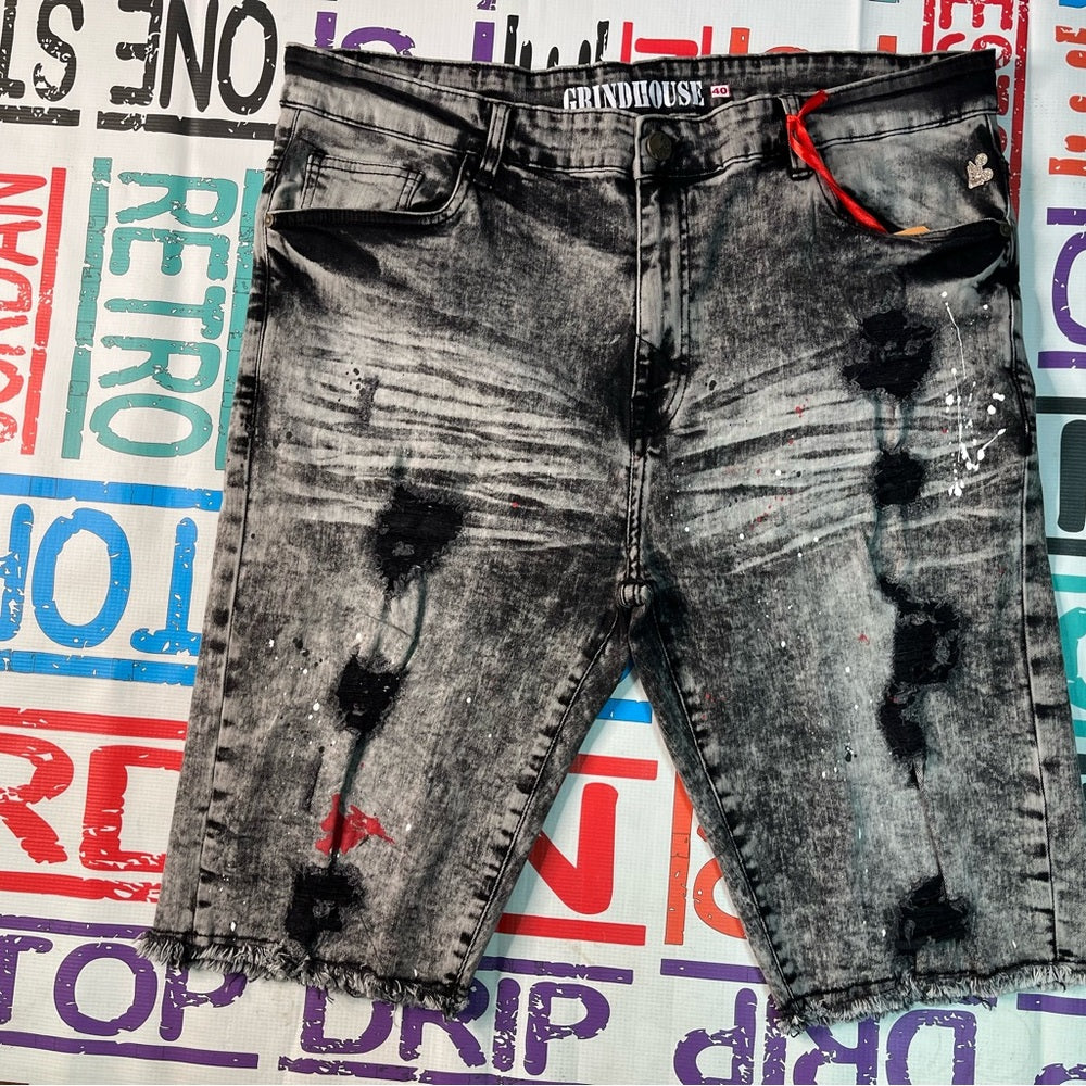 Sz Various gray ripped Jean shorts