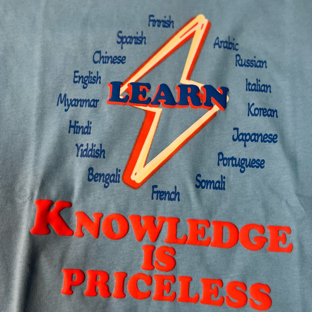 Knowledge is power tee sz various