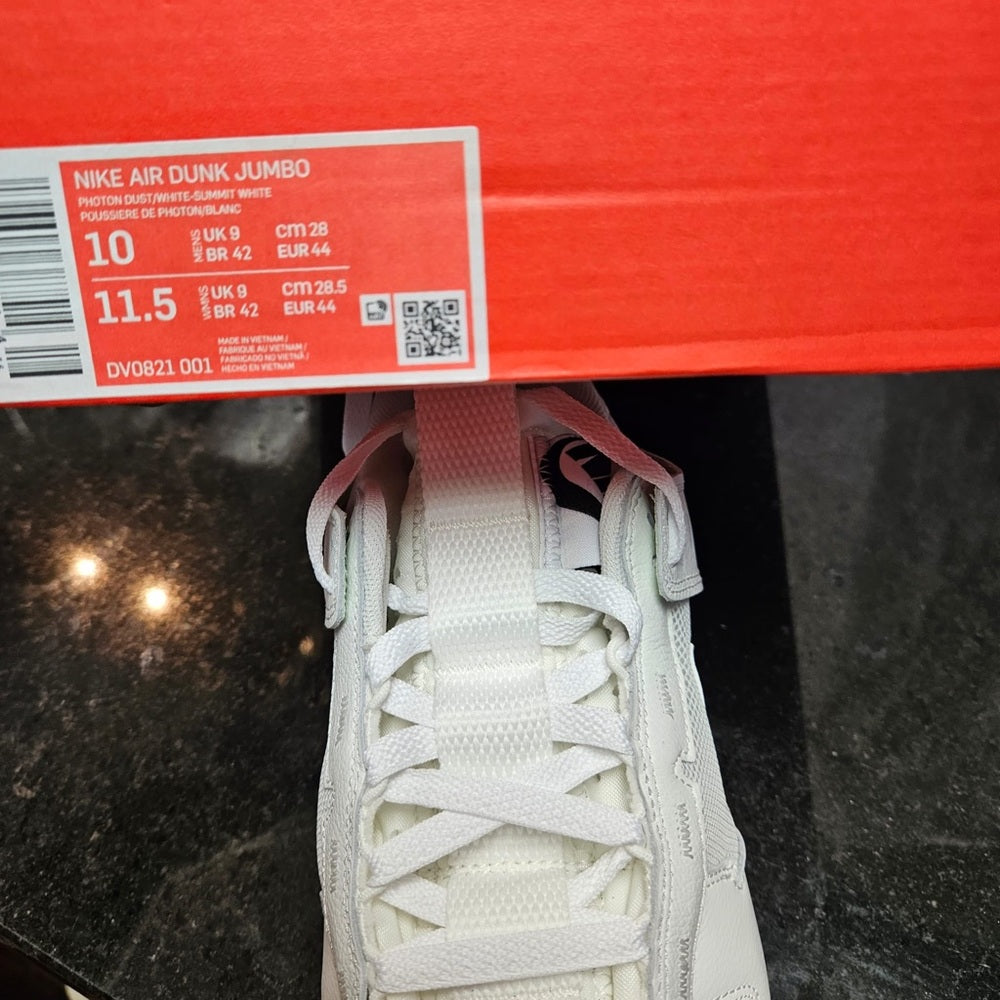 Sz Various Nike Dunk jumbo game  NWB white