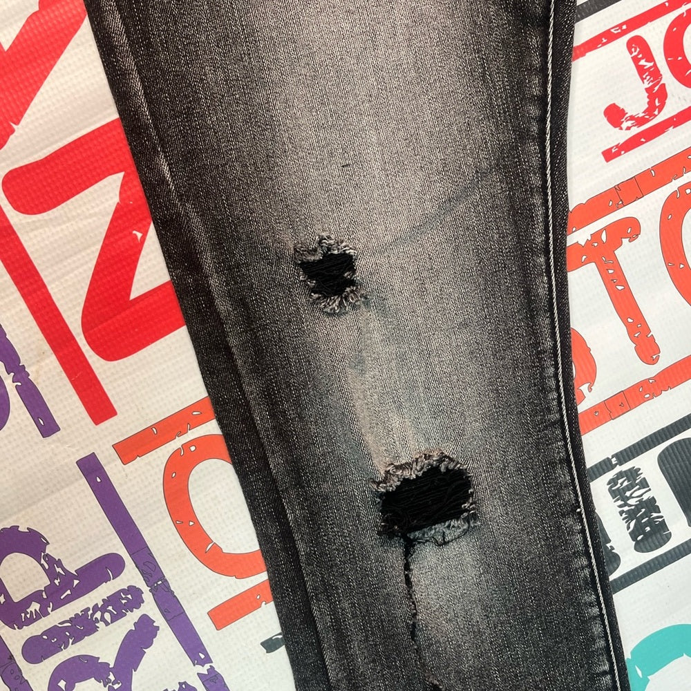 Sz 34 acid wash jeans ripped