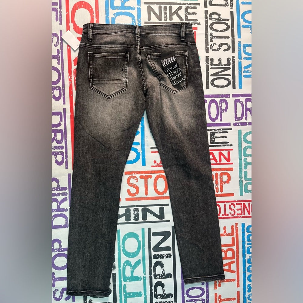 Sz 34 acid wash jeans ripped