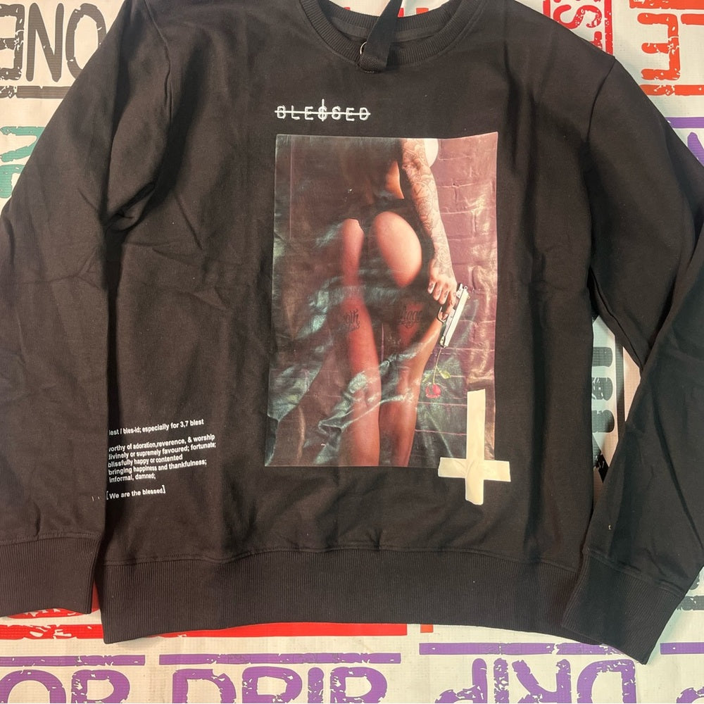 Blessed graphic sweater sz XS
