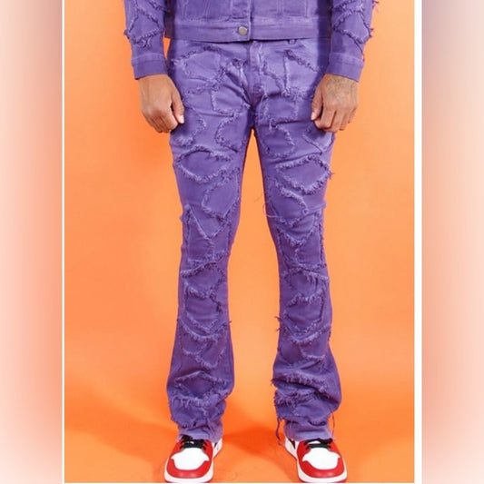 Sz Various 508 Maze Stack Jeans Purple