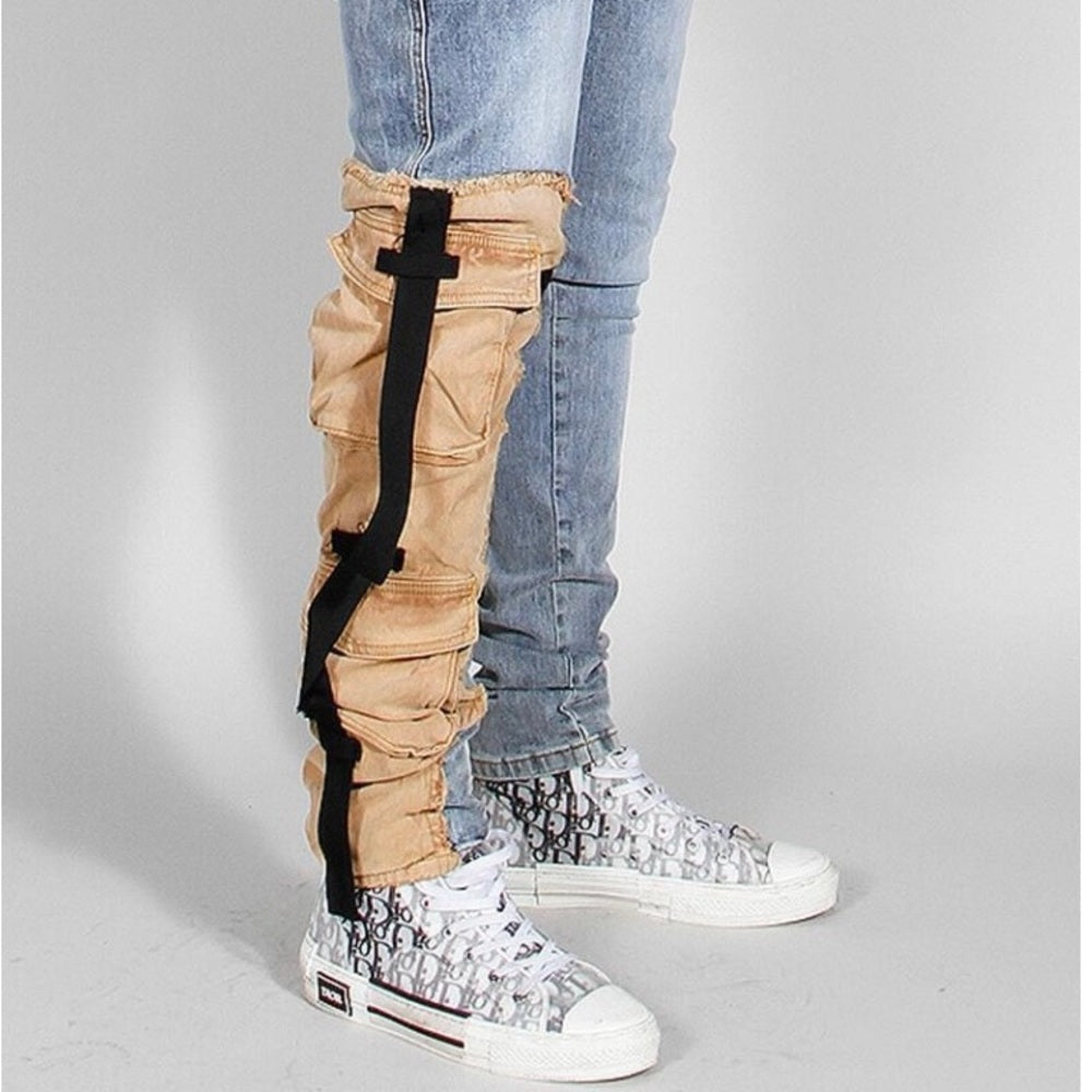 506 Hybrid Denim Cargo Pocket Light Wash Sz Various