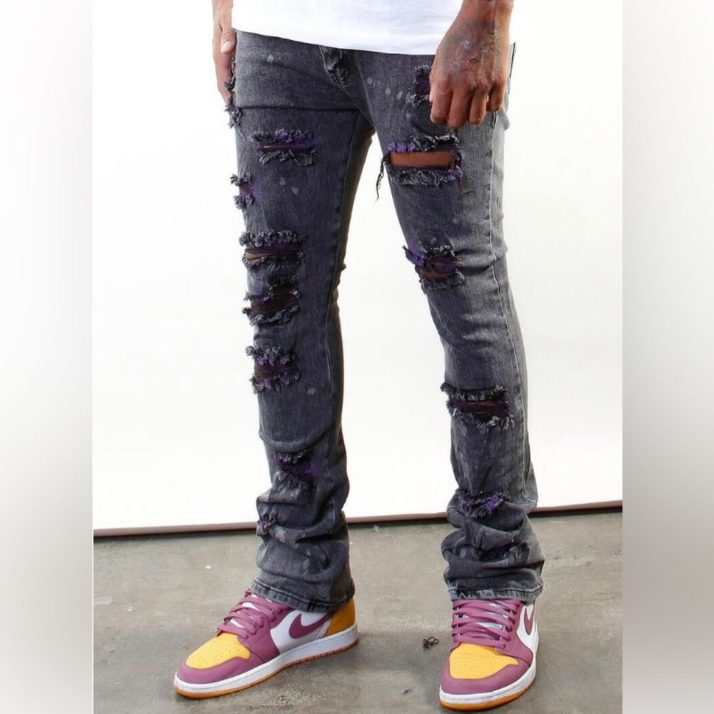 508 Distress Stack Jeans Black Wash