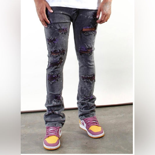 508 Distress Stack Jeans Black Wash