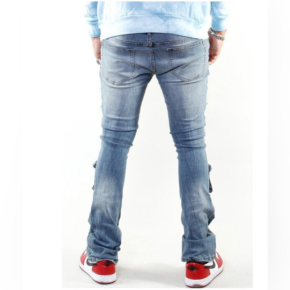 Sz various 506 stacks Stud Pocket Jeans Mid Wash