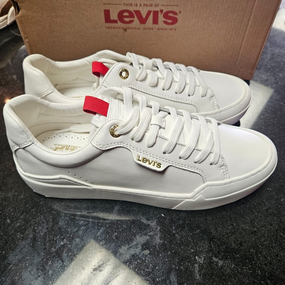 Sz various Levi's Men's 521-XX-Essential Sneakers Low Top White Mono