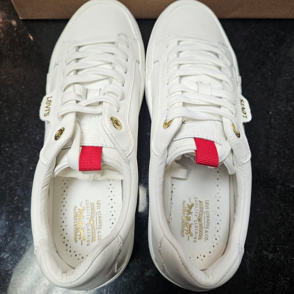 Sz various Levi's Men's 521-XX-Essential Sneakers Low Top White Mono