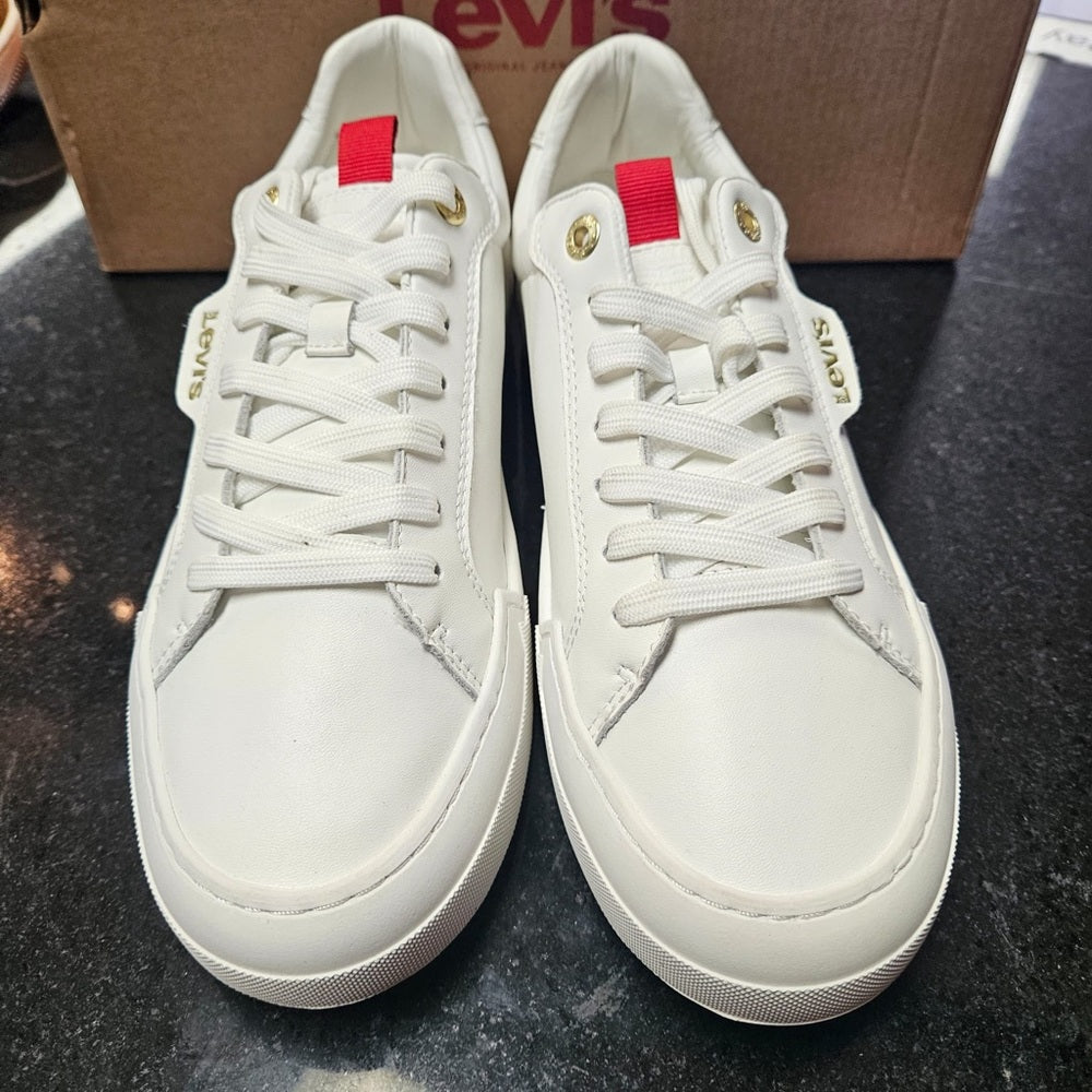 Sz various Levi's Men's 521-XX-Essential Sneakers Low Top White Mono