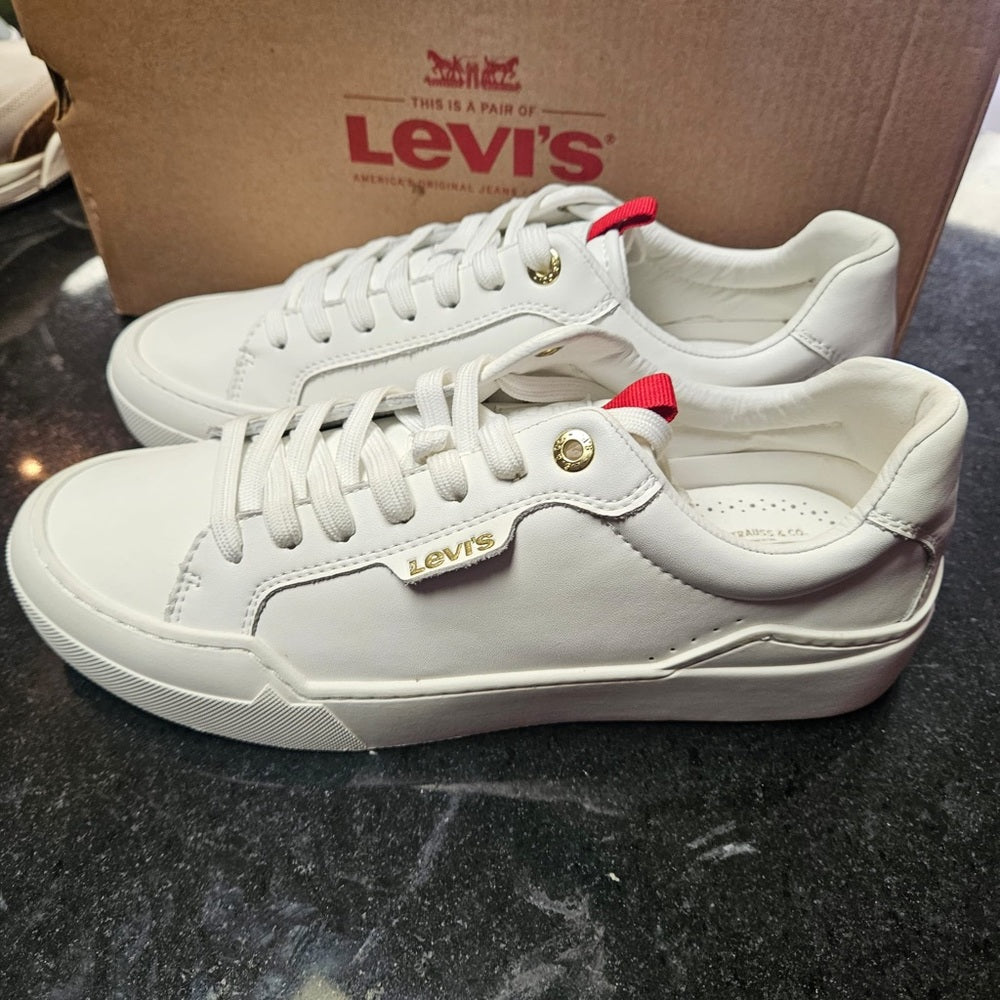 Sz various Levi's Men's 521-XX-Essential Sneakers Low Top White Mono