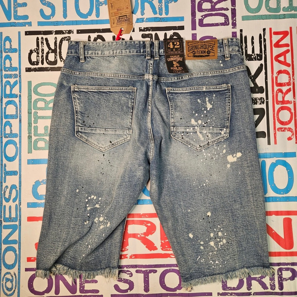 Sz Various Graphic denim jean shorts