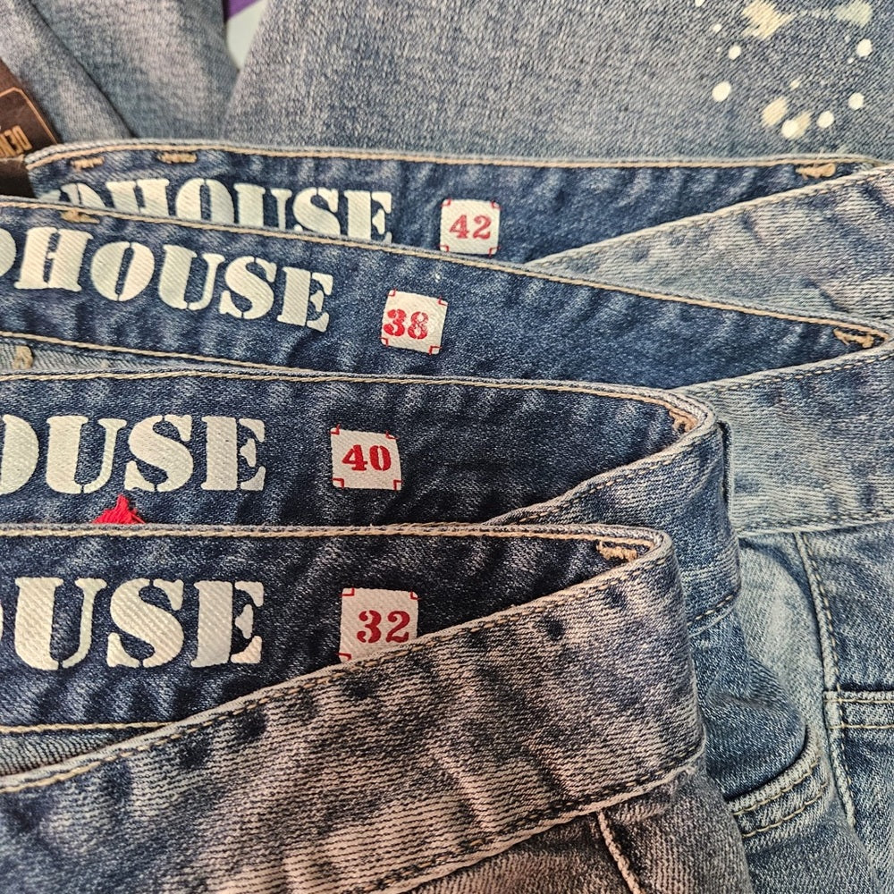 Sz Various Graphic denim jean shorts