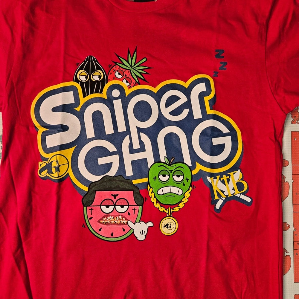 Sniper gang graphic tee sz various
