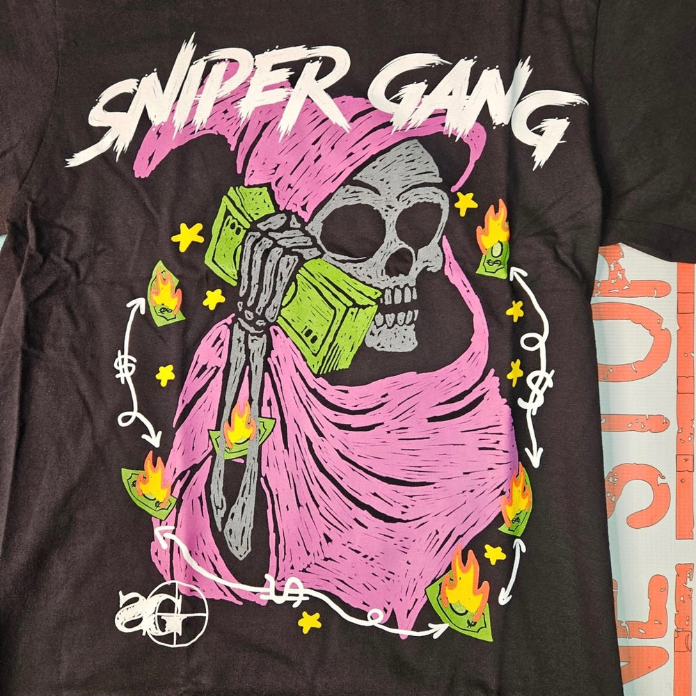 Sniper gang graphic tee sz various
