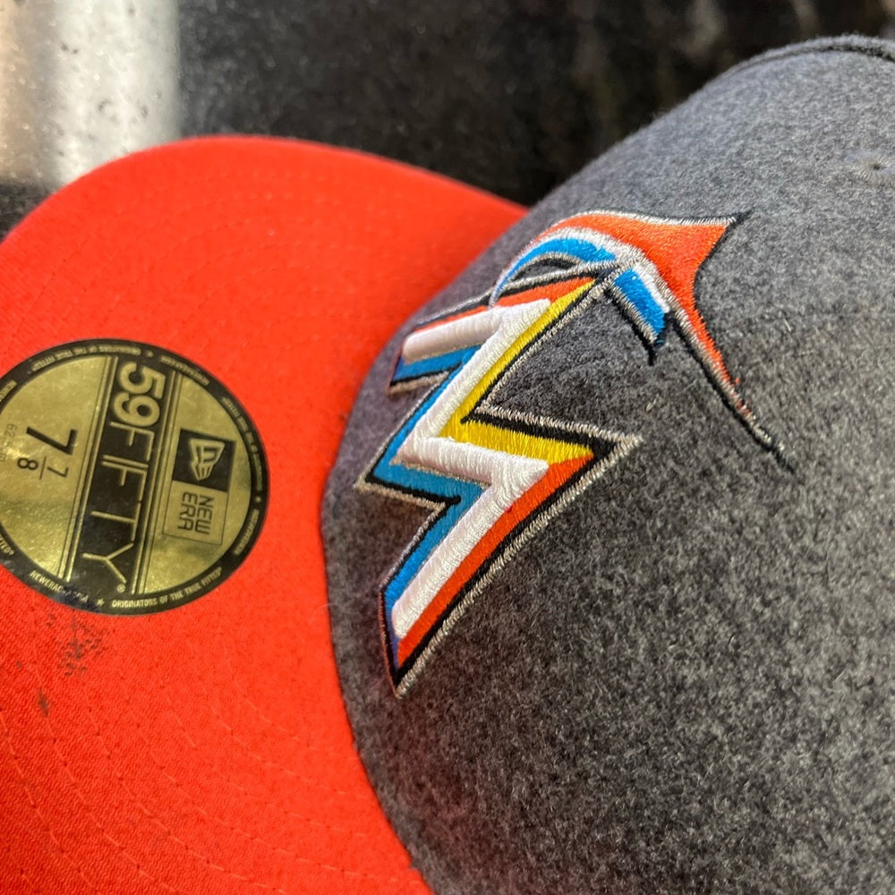 Miami marlins fitted cap sz 7 7/8