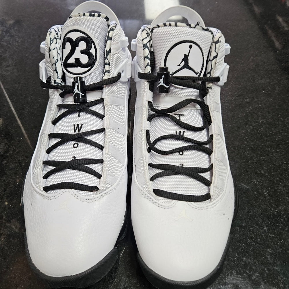 Sz 8.5 Jordan 6 rings white & black